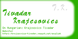 tivadar krajcsovics business card
